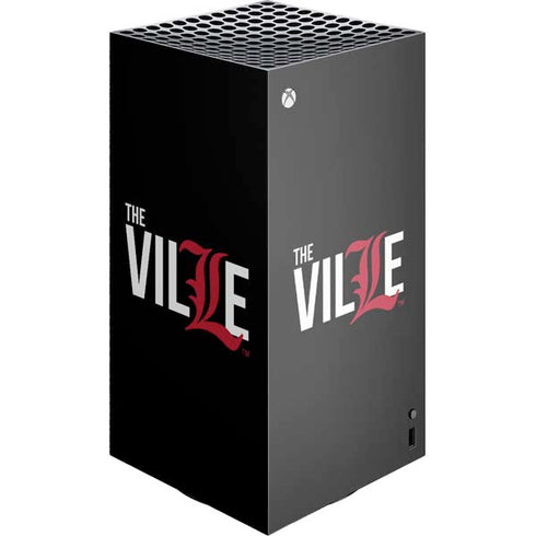University of Louisville Black Background XBox Series X Digital Edition Console Skin
